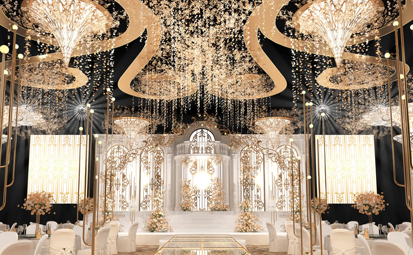 利津花木兰喜事汇金色大厅效果展示